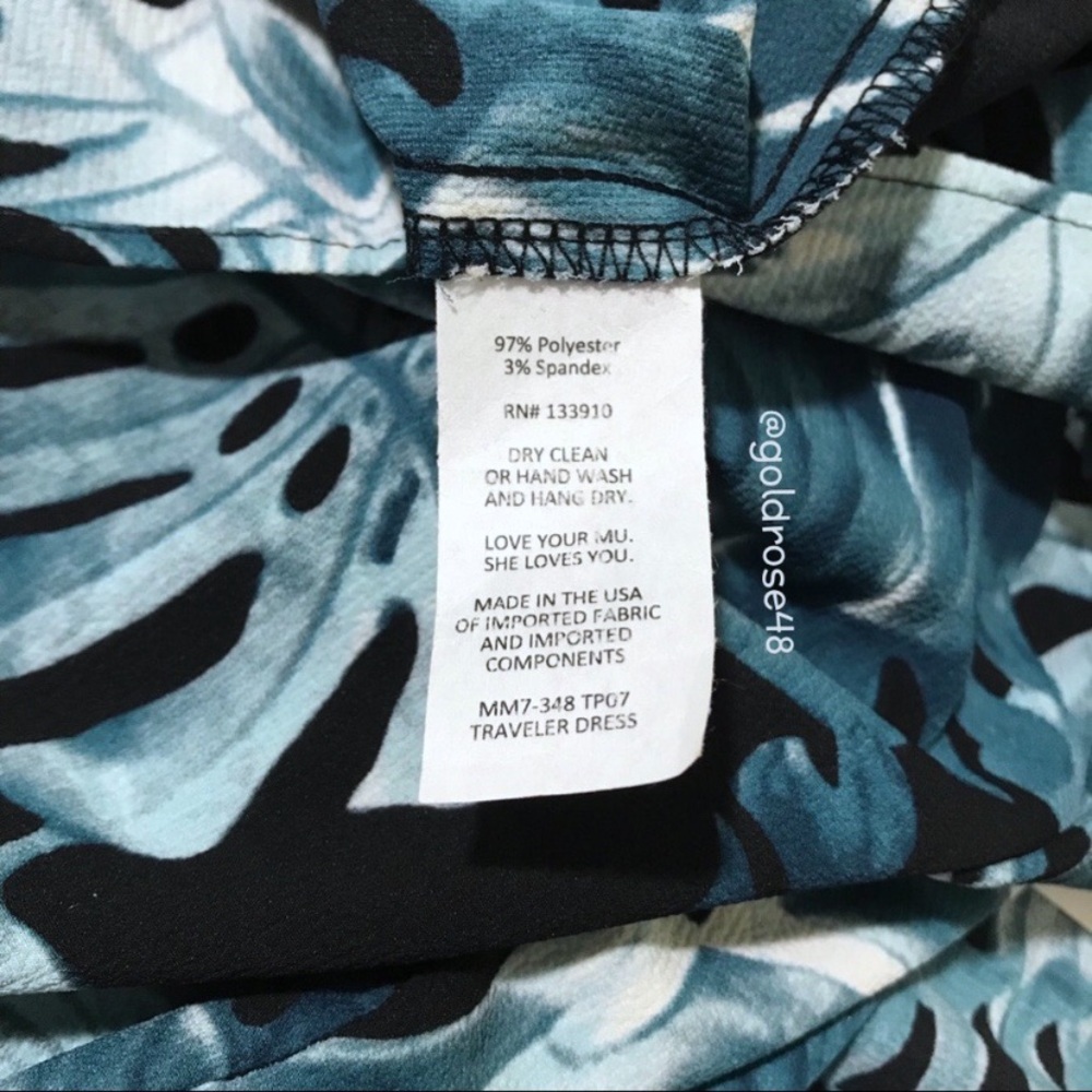 Show Me Your Mumu traveler dress in teal Palm stretch - Picture 6 of 8